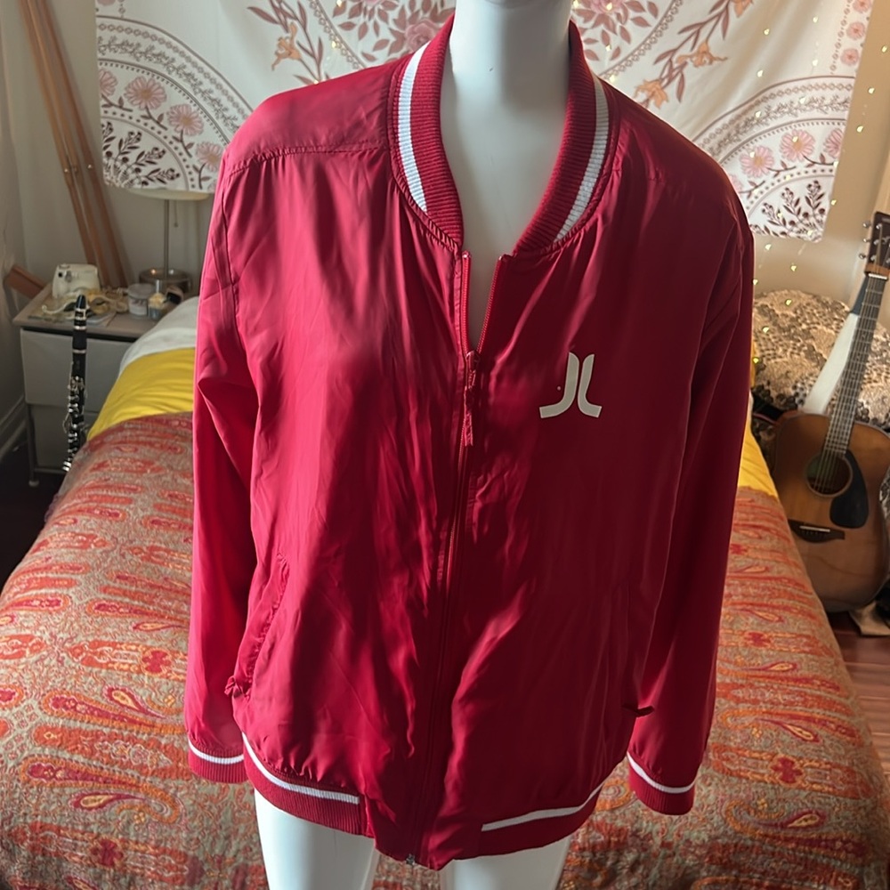 Wesc JL Large/Oversized Red Bomber Jacket
